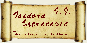 Isidora Vatrićević vizit kartica